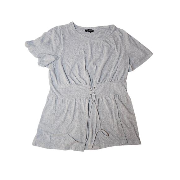 Lane Bryant Top Womens Cinched Tie Gray Tshirt Plus  Size 18/20 (802) - Picture 1 of 6